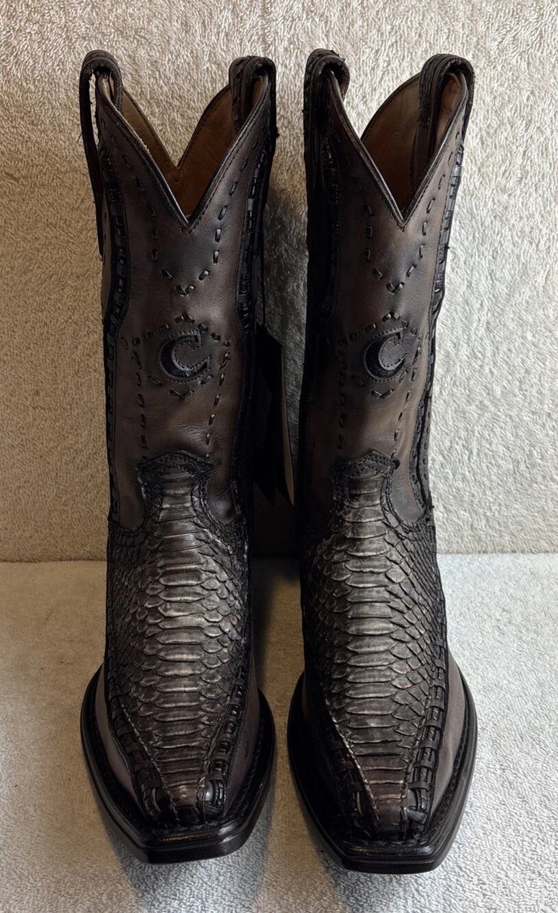 Cuadra Men's Brown 3 Pieces Python Leather Western Boots Size 6 EE 63737